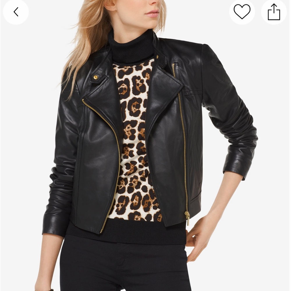 Michael Kors leather Moto jacket